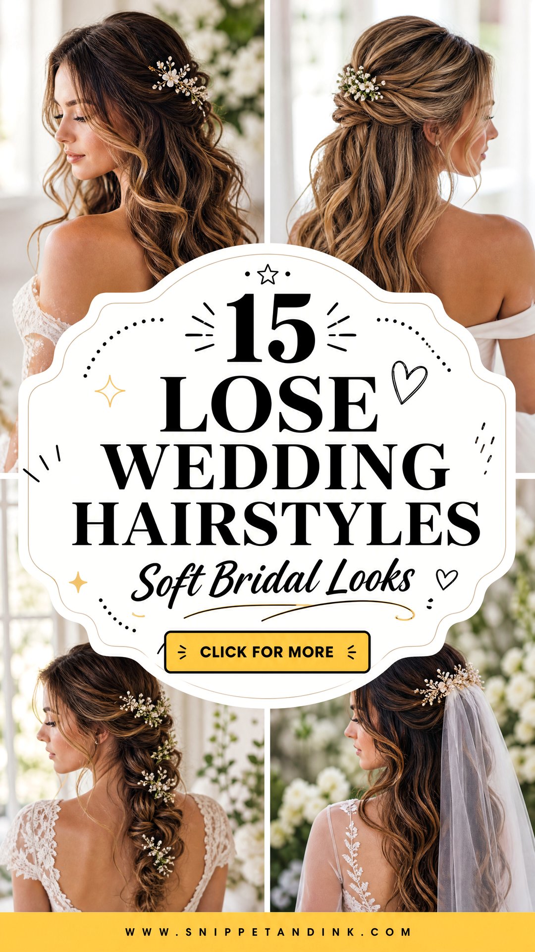 15 Lose Wedding Hairstyles for Soft Romantic Bridal Looks - 15 Lose Wedding Hairstyles for Soft Romantic Bridal Looks