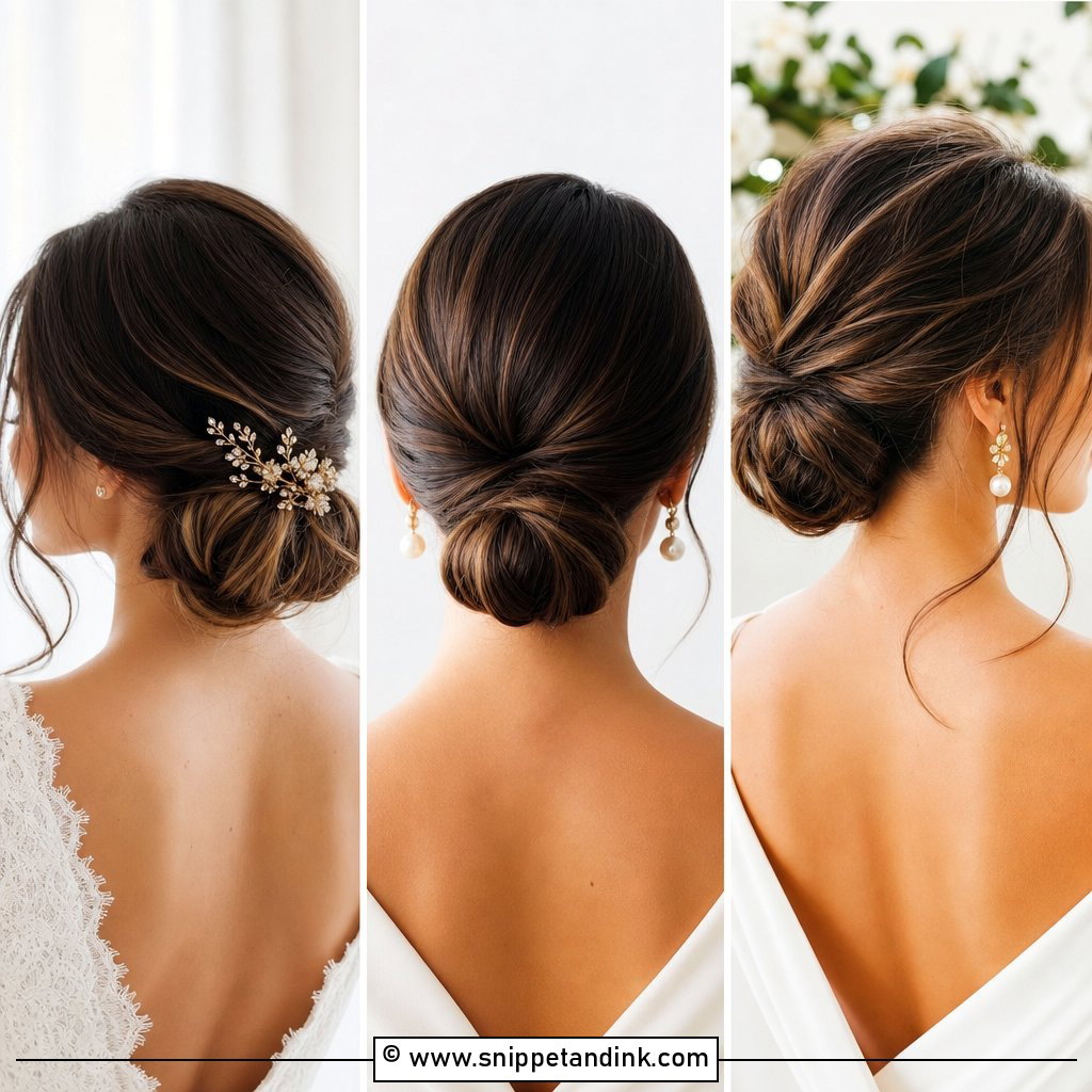 15 Low Bun Wedding Hairstyle Ideas for Classic Brides Today