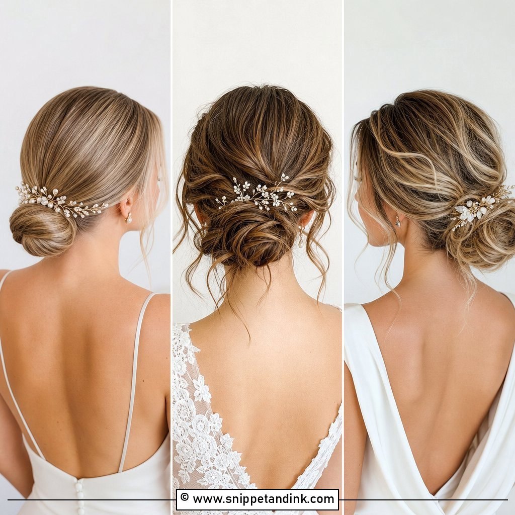 15 Low Chignon Wedding Ideas for Timeless Bridal Glam