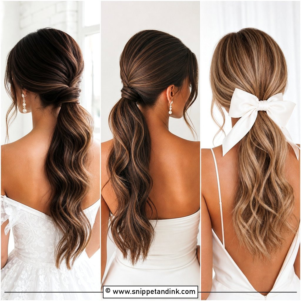 15 Low Ponytail Bridal Hair Ideas for Chic Minimalist Brides