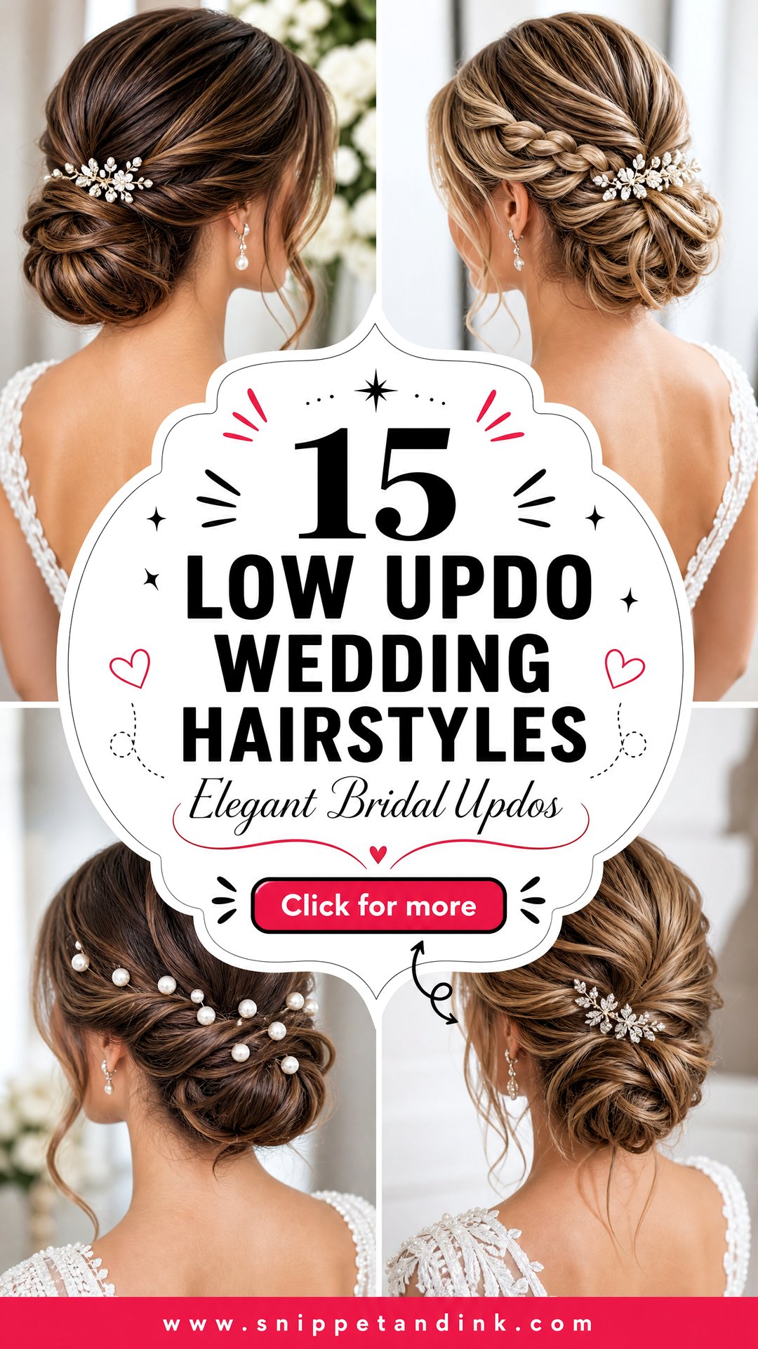 15 Low Updo Wedding Hairstyles for Elegant Modern Brides - 15 Low Updo Wedding Hairstyles for Elegant Modern Brides