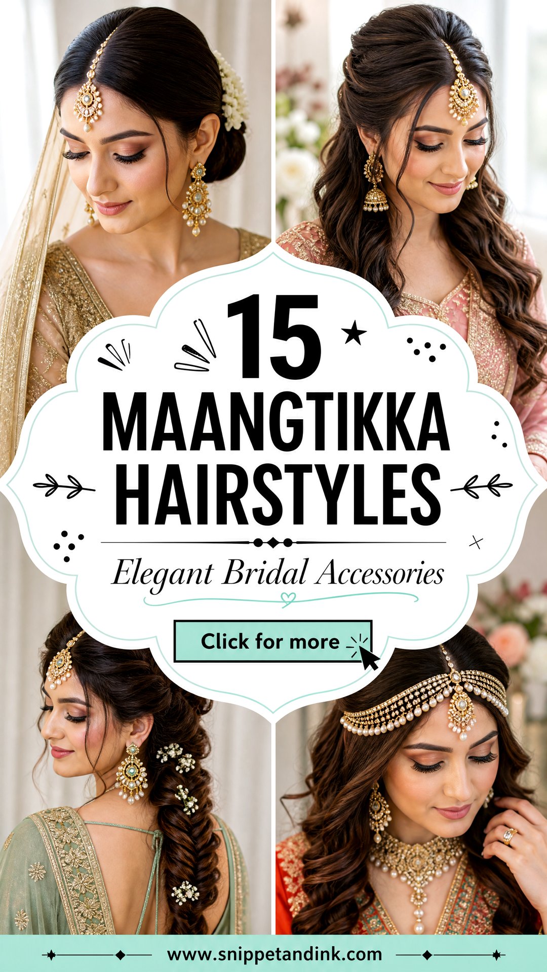 15 Maangtikka Hairstyles for Elegant Bridal Accessories - 15 Maangtikka Hairstyles for Elegant Bridal Accessories
