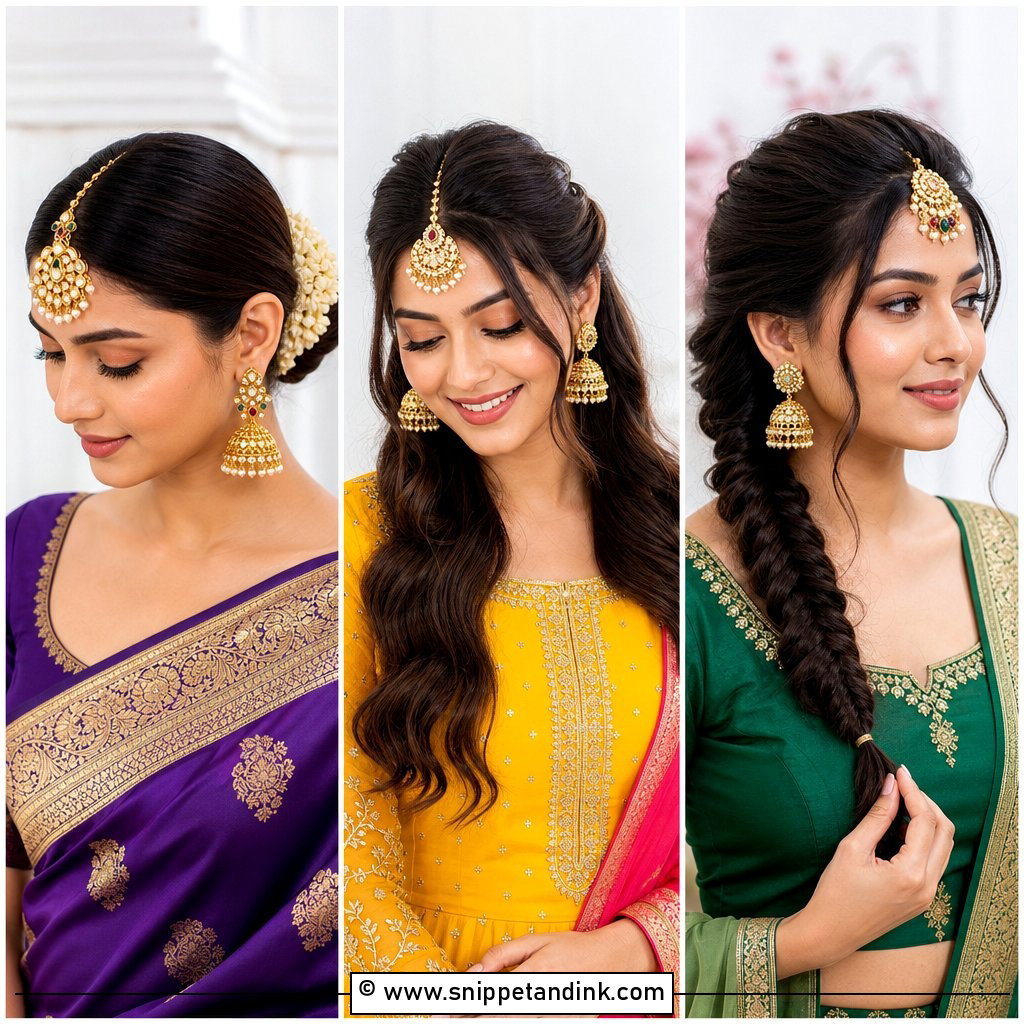 15 Maangtikka Hairstyles for Elegant Bridal Accessories