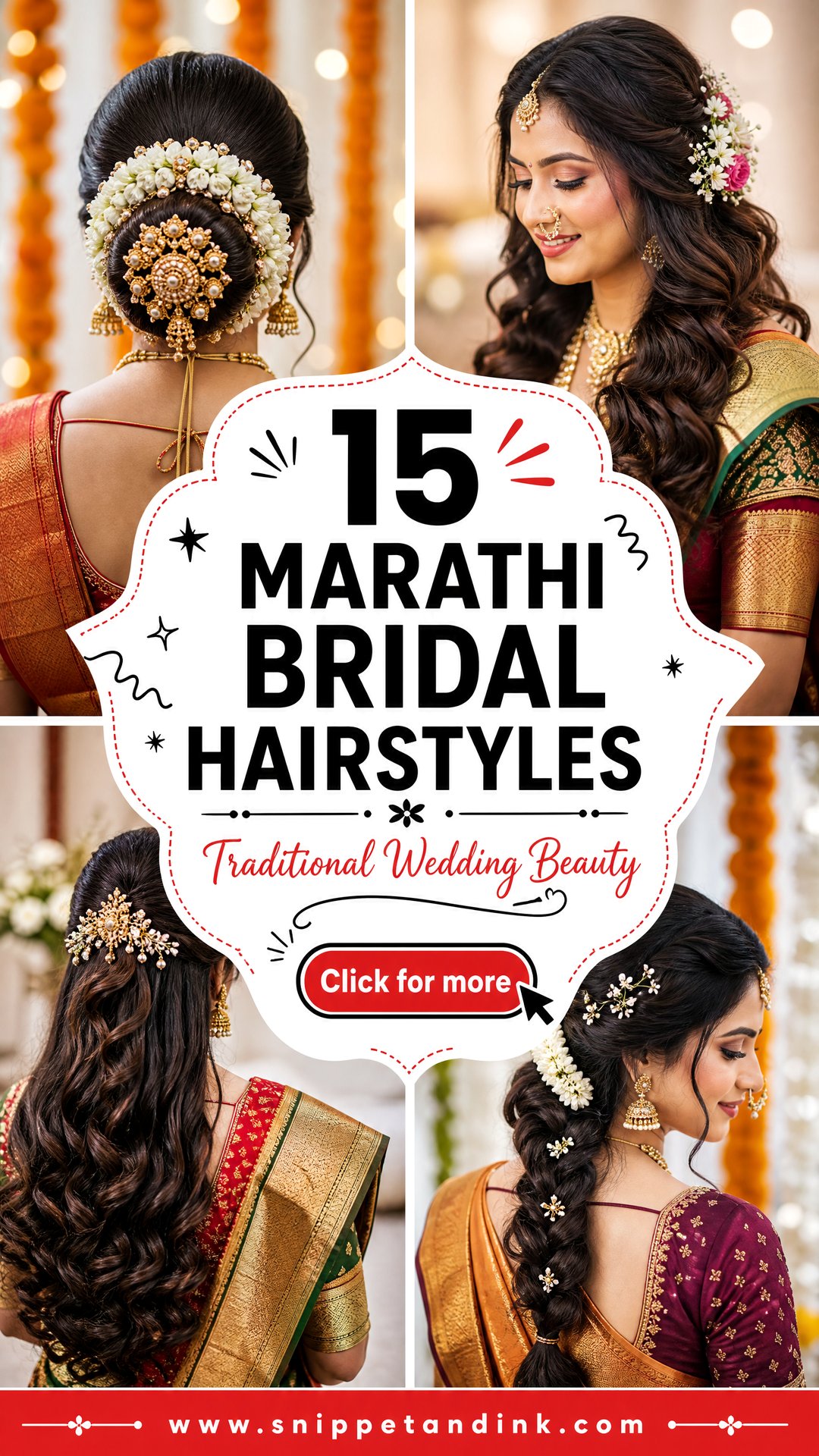 15 Marathi Bridal Hairstyles for Traditional Wedding Beauty - 15 Marathi Bridal Hairstyles for Traditional Wedding Beauty