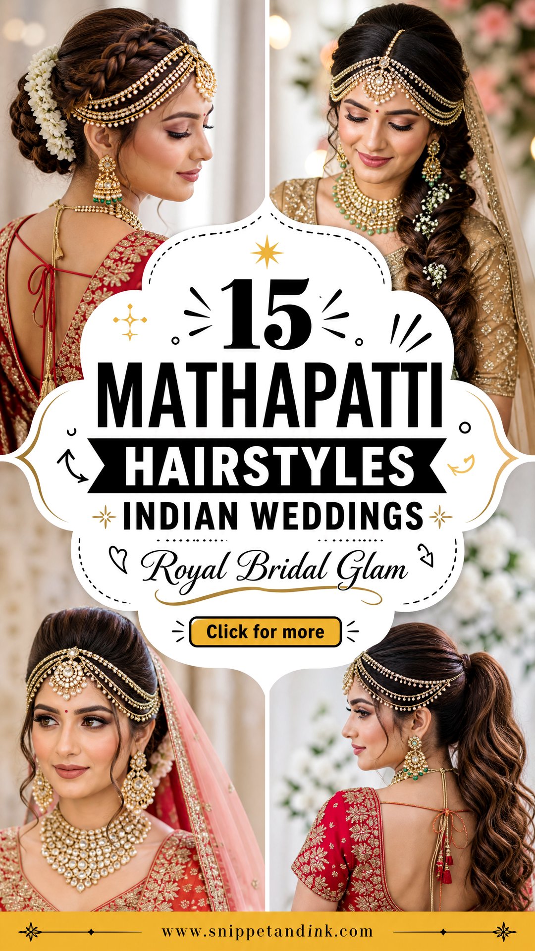 15 Mathapatti Hairstyles Indian Weddings for Royal Glam - 15 Mathapatti Hairstyles Indian Weddings for Royal Glam