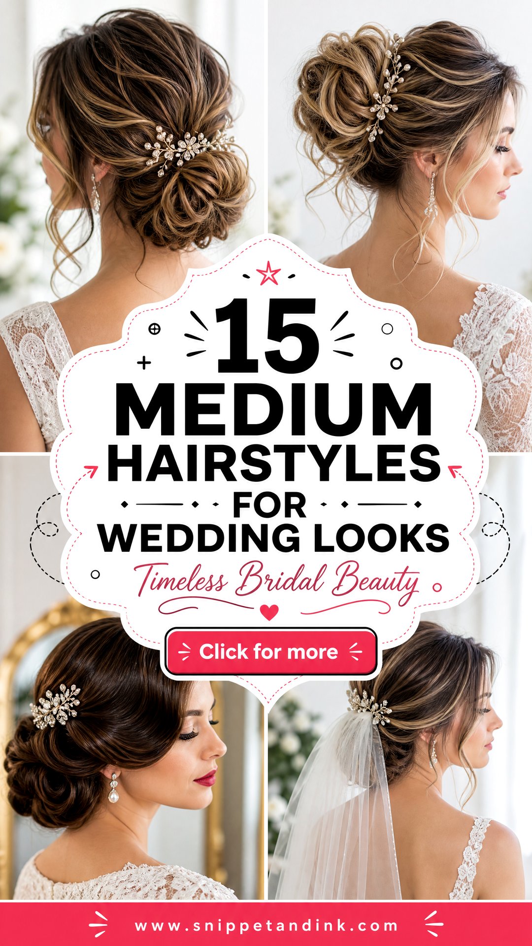 15 Medium Hairstyles for Wedding Looks That Feel Timeless - 15 Medium Hairstyles for Wedding Looks That Feel Timeless