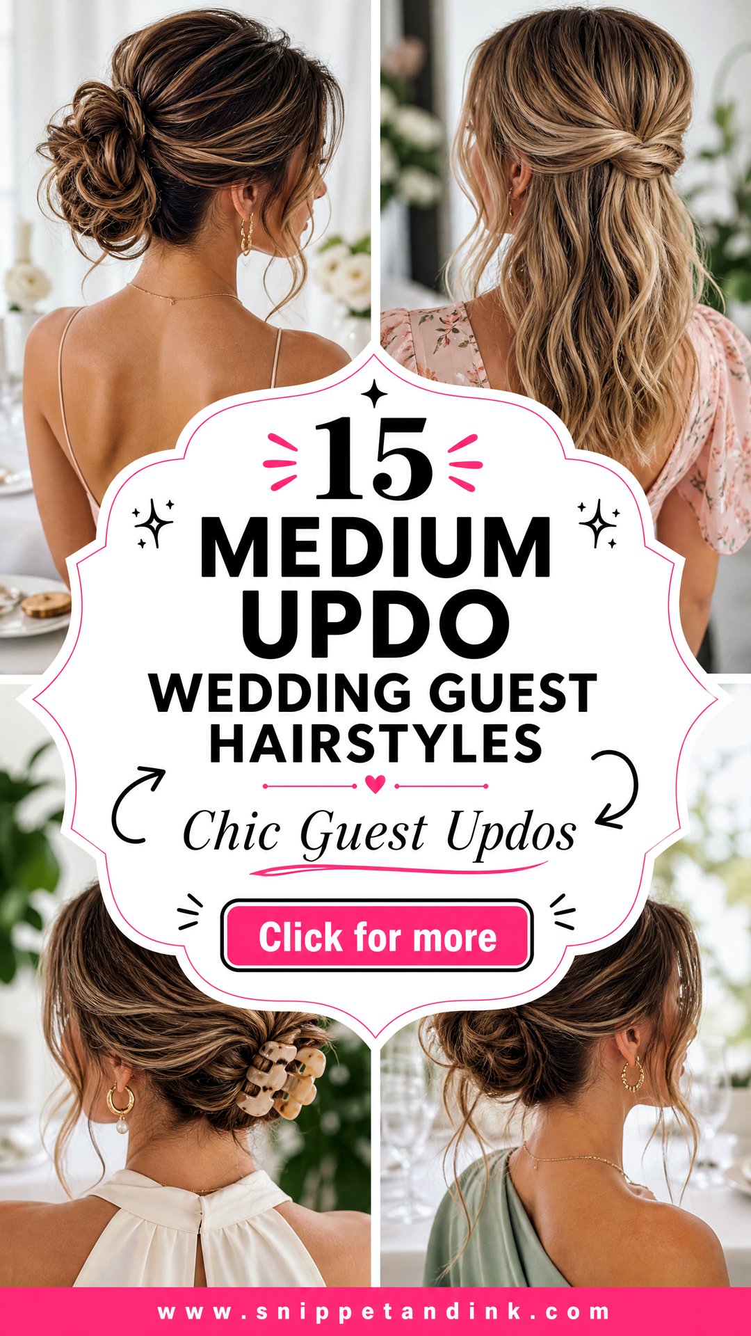 15 Medium Updo Wedding Guest Hairstyles for Chic Looks - 15 Medium Updo Wedding Guest Hairstyles for Chic Looks