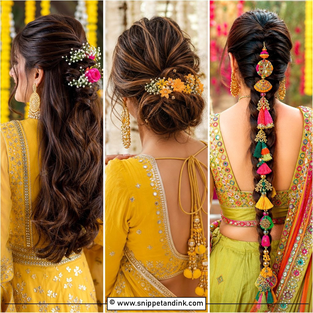 15 Mehndi Bridal Hairstyle Ideas for a Festive Glow