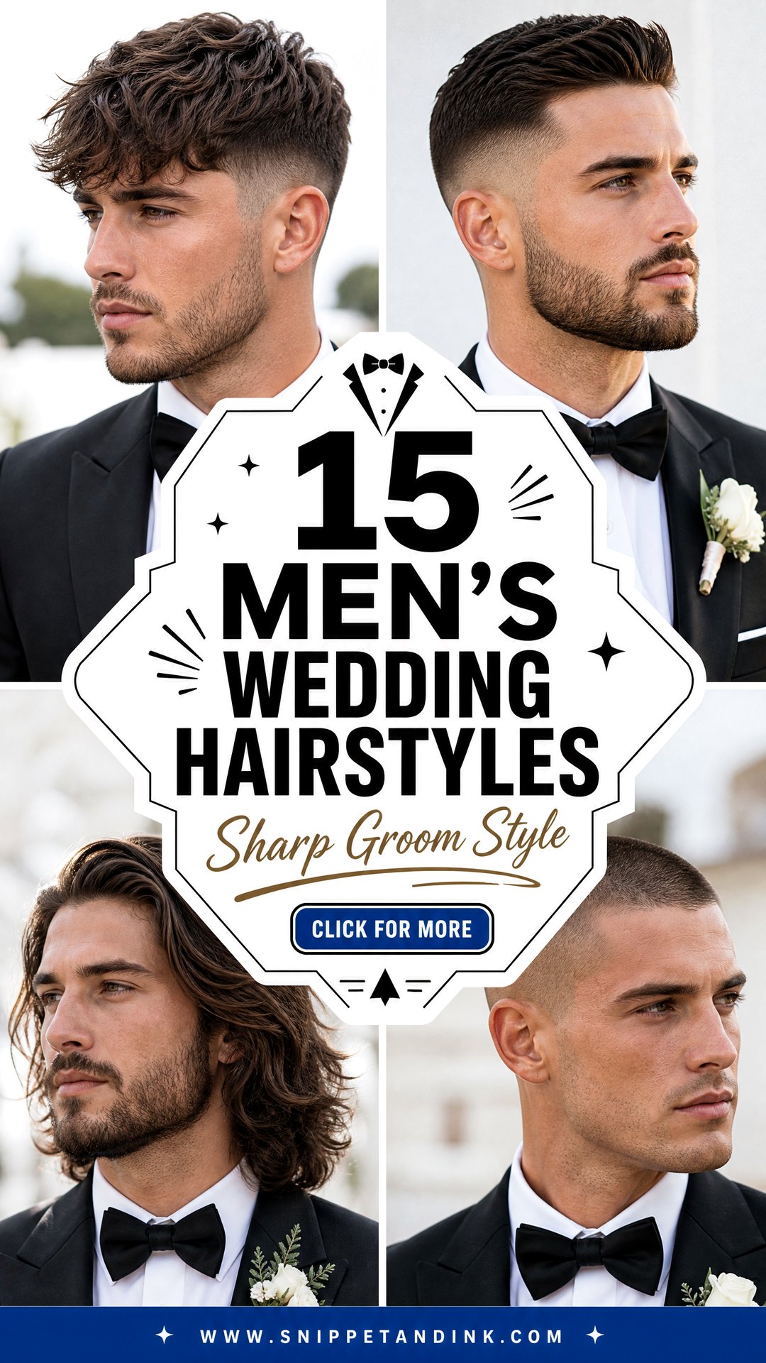 15 Mens Wedding Hairstyles for a Sharp Groom Look - 15 Men’s Wedding Hairstyles for a Sharp Groom Look