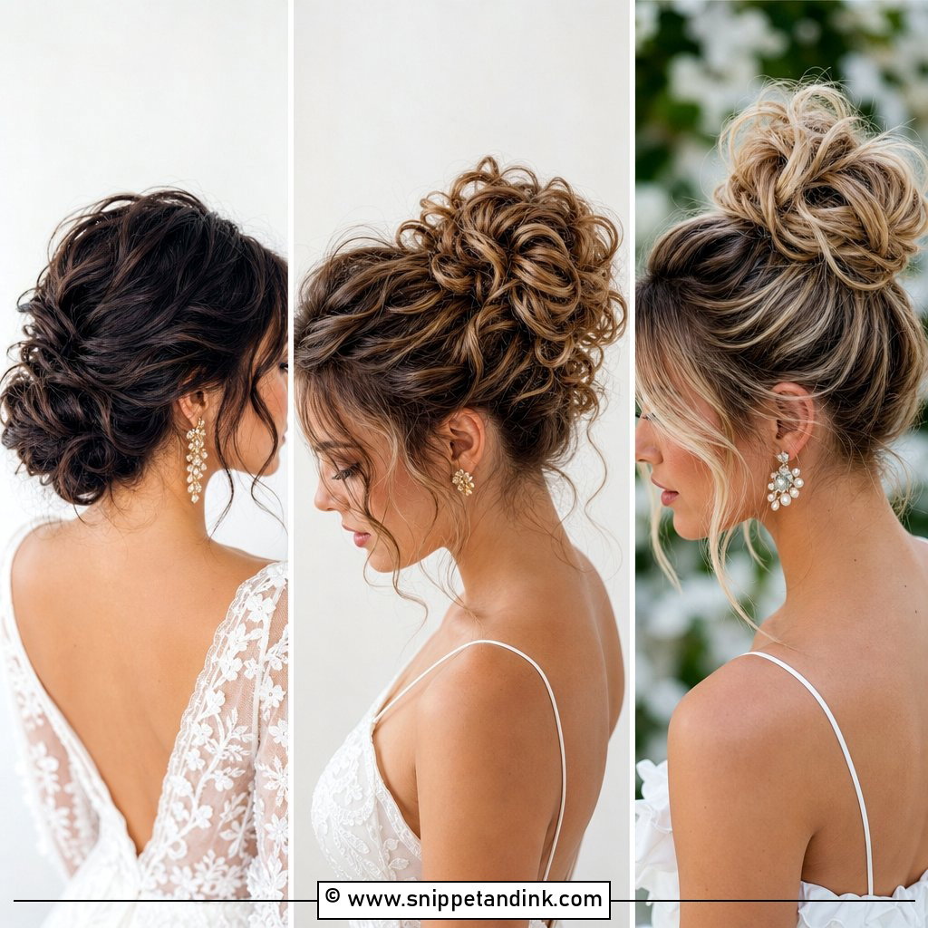 15 Messy Bun for Short Hair Wedding Ideas Brides Love