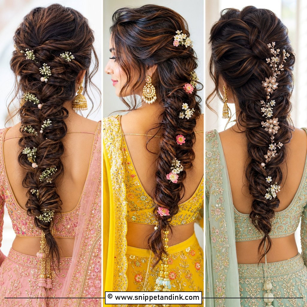 15 Messy Hair Braids for Indian Wedding Glam Looks