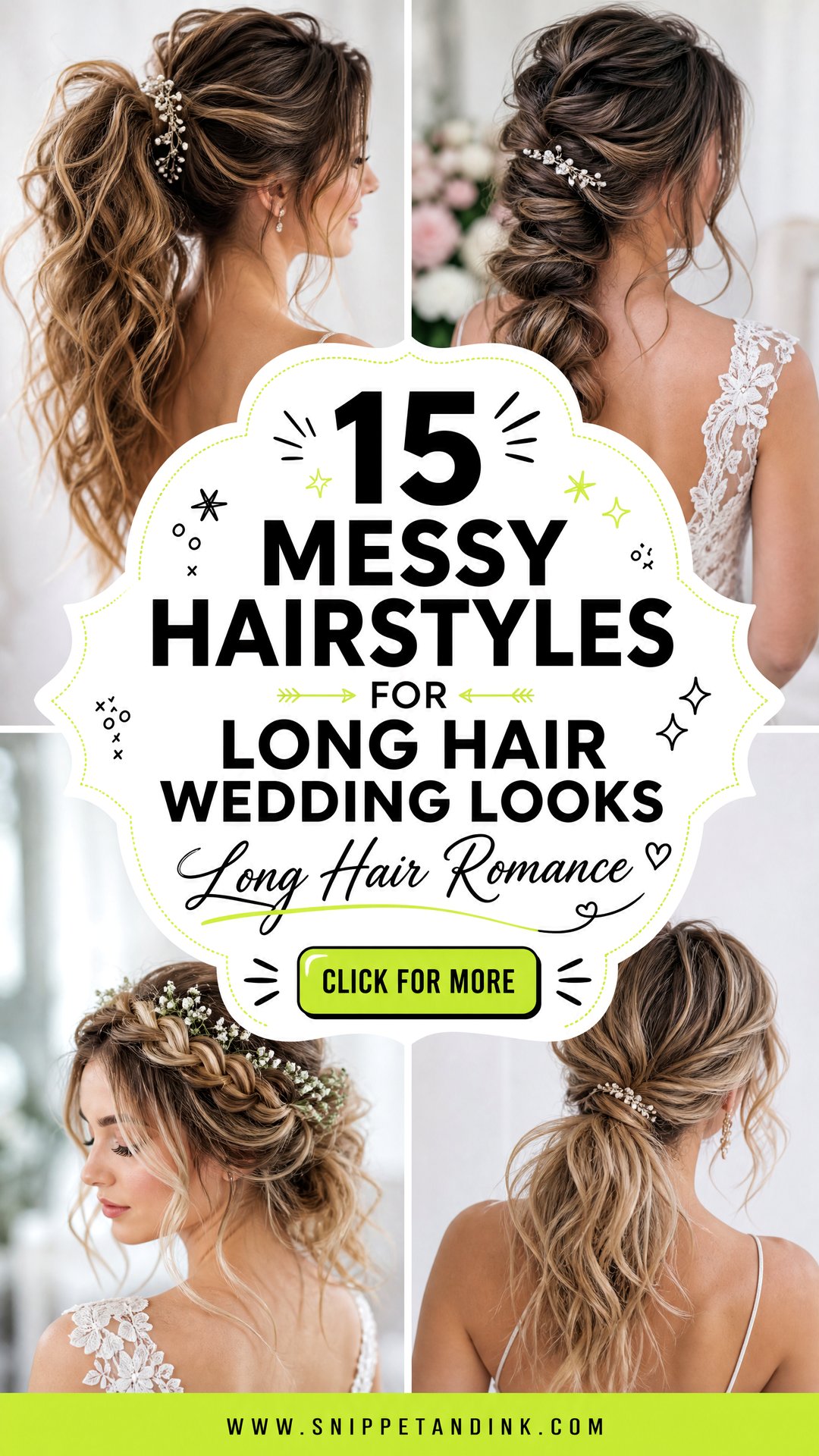 15 Messy Hairstyles for Long Hair Wedding Looks to Try - 15 Messy Hairstyles for Long Hair Wedding Looks to Try
