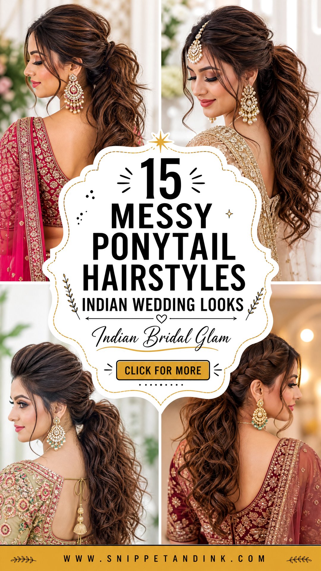 15 Messy Ponytail Hairstyles Indian Wedding Looks to Save - 15 Messy Ponytail Hairstyles Indian Wedding Looks to Save