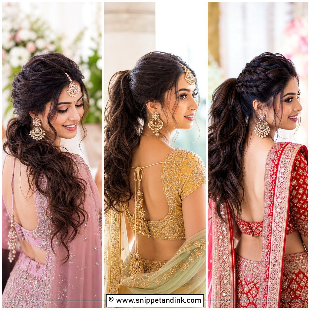 15 Messy Ponytail Hairstyles Indian Wedding Looks to Save