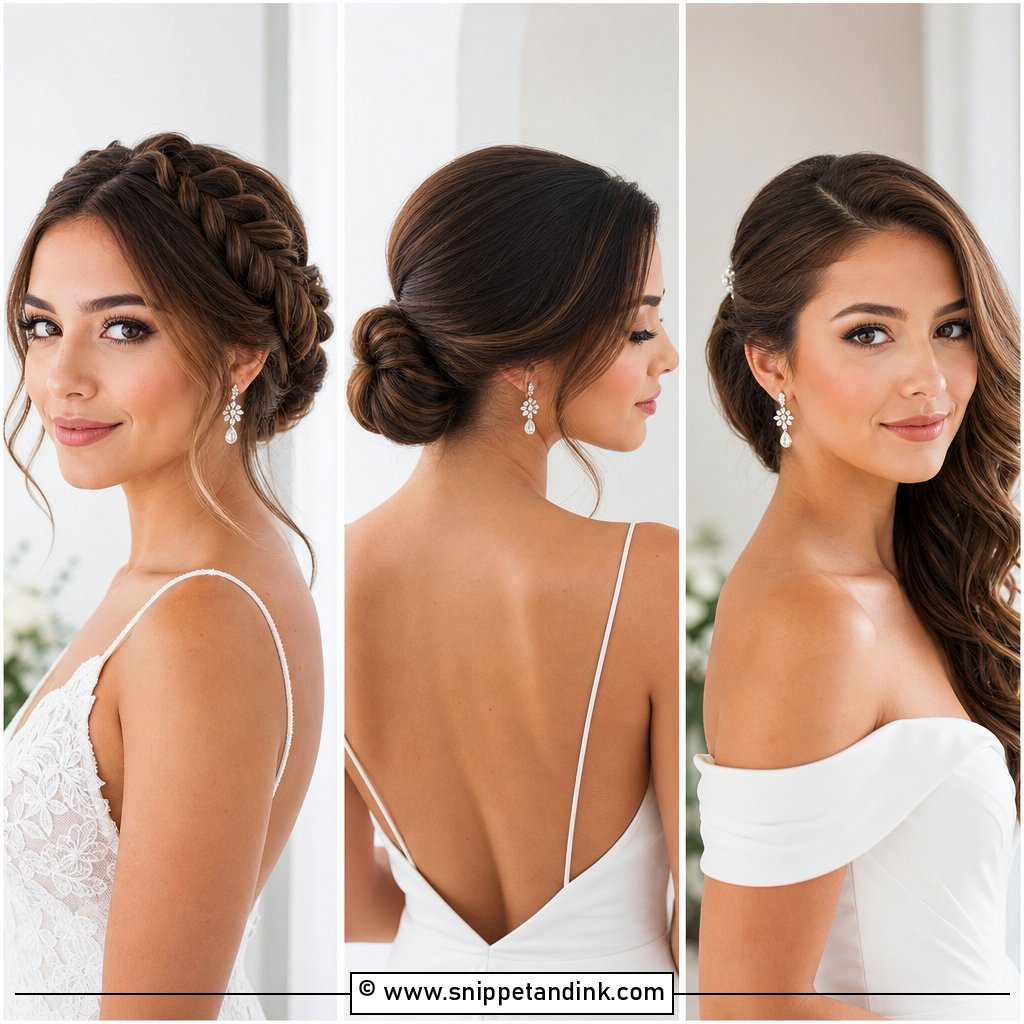 15 Mid Length Bride Hairstyles for a Soft Bridal Glow