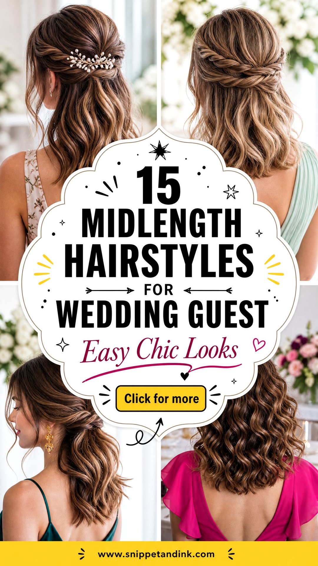 15 Midlength Hairstyles for Wedding Guest Easy Chic Looks - 15 Midlength Hairstyles for Wedding Guest: Easy Chic Looks
