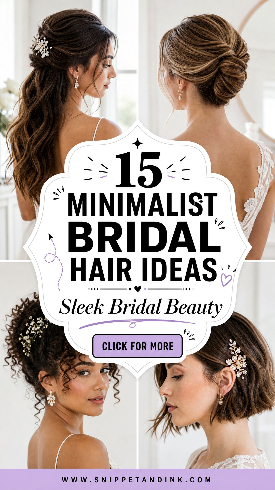 15 Minimalist Bridal Hair Ideas for Sleek Wedding Style - 15 Minimalist Bridal Hair Ideas for Sleek Wedding Style