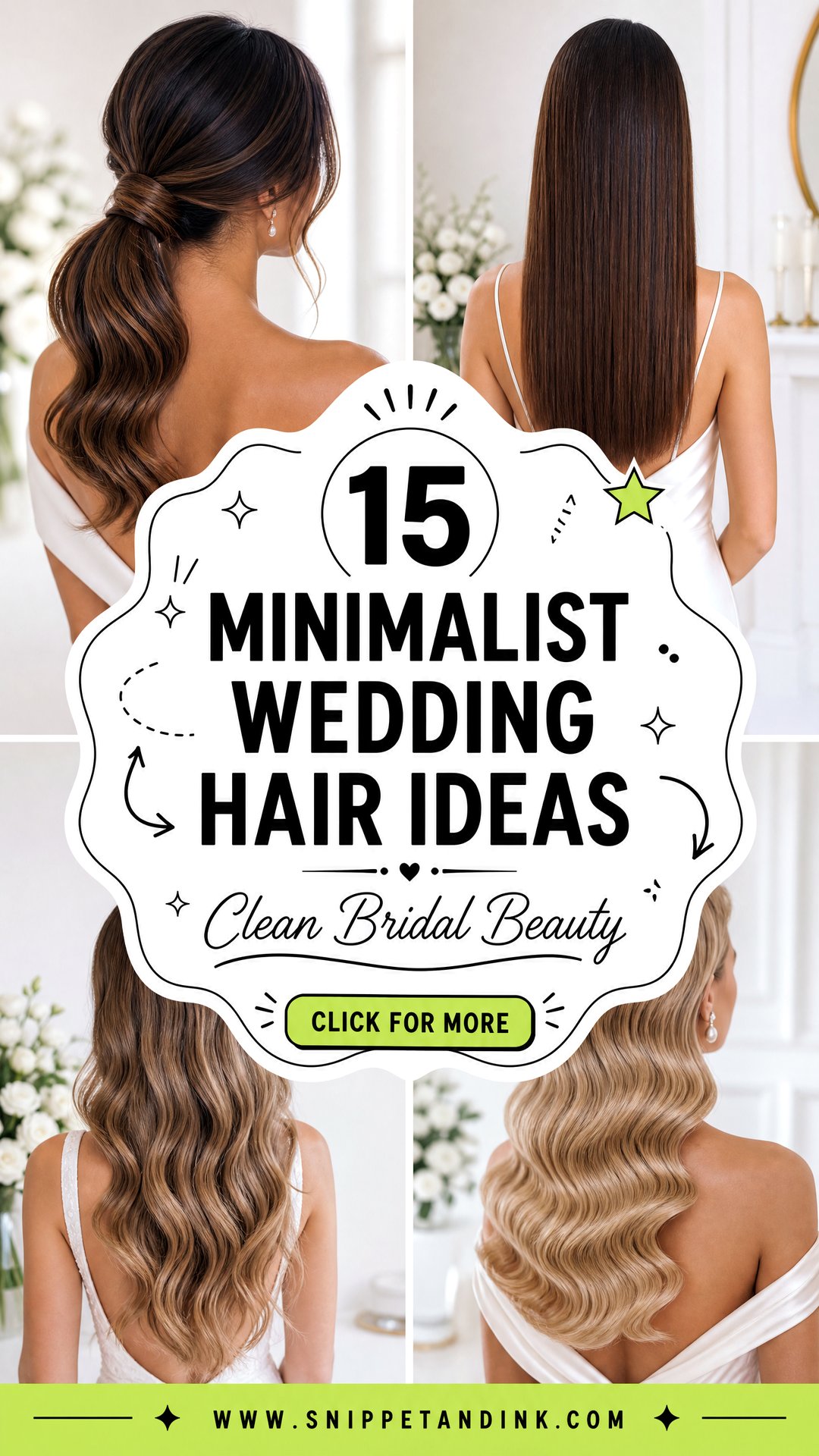 15 Minimalist Wedding Hair Ideas for Clean Bridal Beauty - 15 Minimalist Wedding Hair Ideas for Clean Bridal Beauty