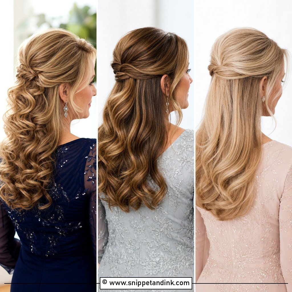 15 Mom Half-Up Half-Down Wedding Hairstyles for Soft Glam