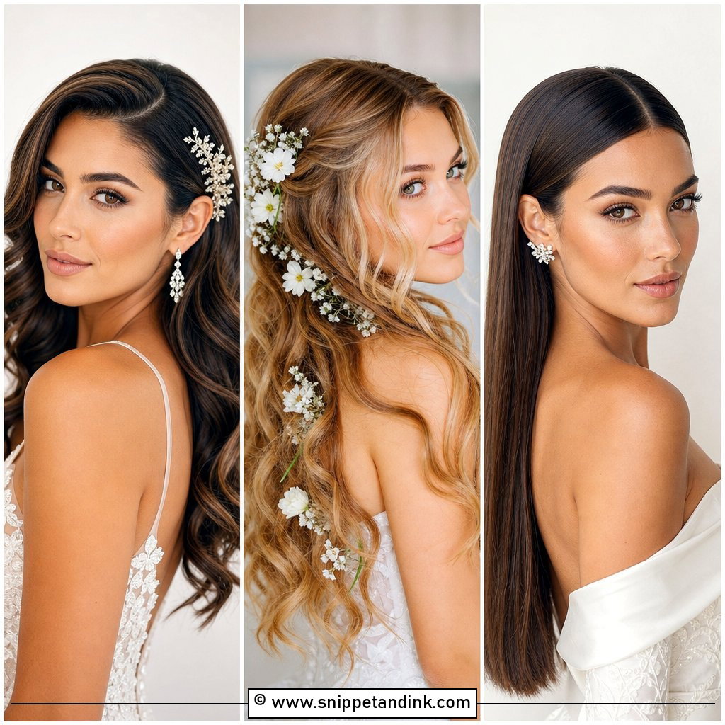 15 Mostly Down Wedding Hair Ideas for Romantic Brides Today