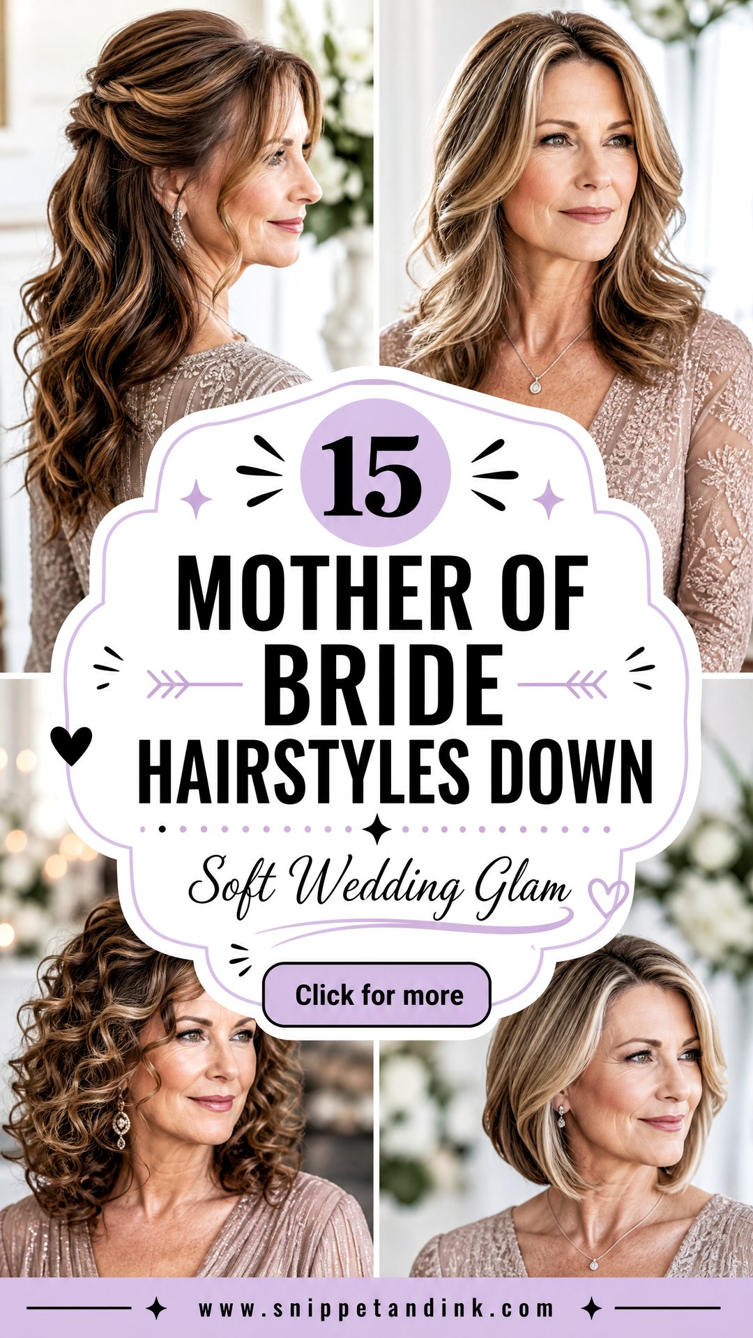 15 Mother of Bride Hairstyles Down for Soft Wedding Glam - 15 Mother of Bride Hairstyles Down for Soft Wedding Glam