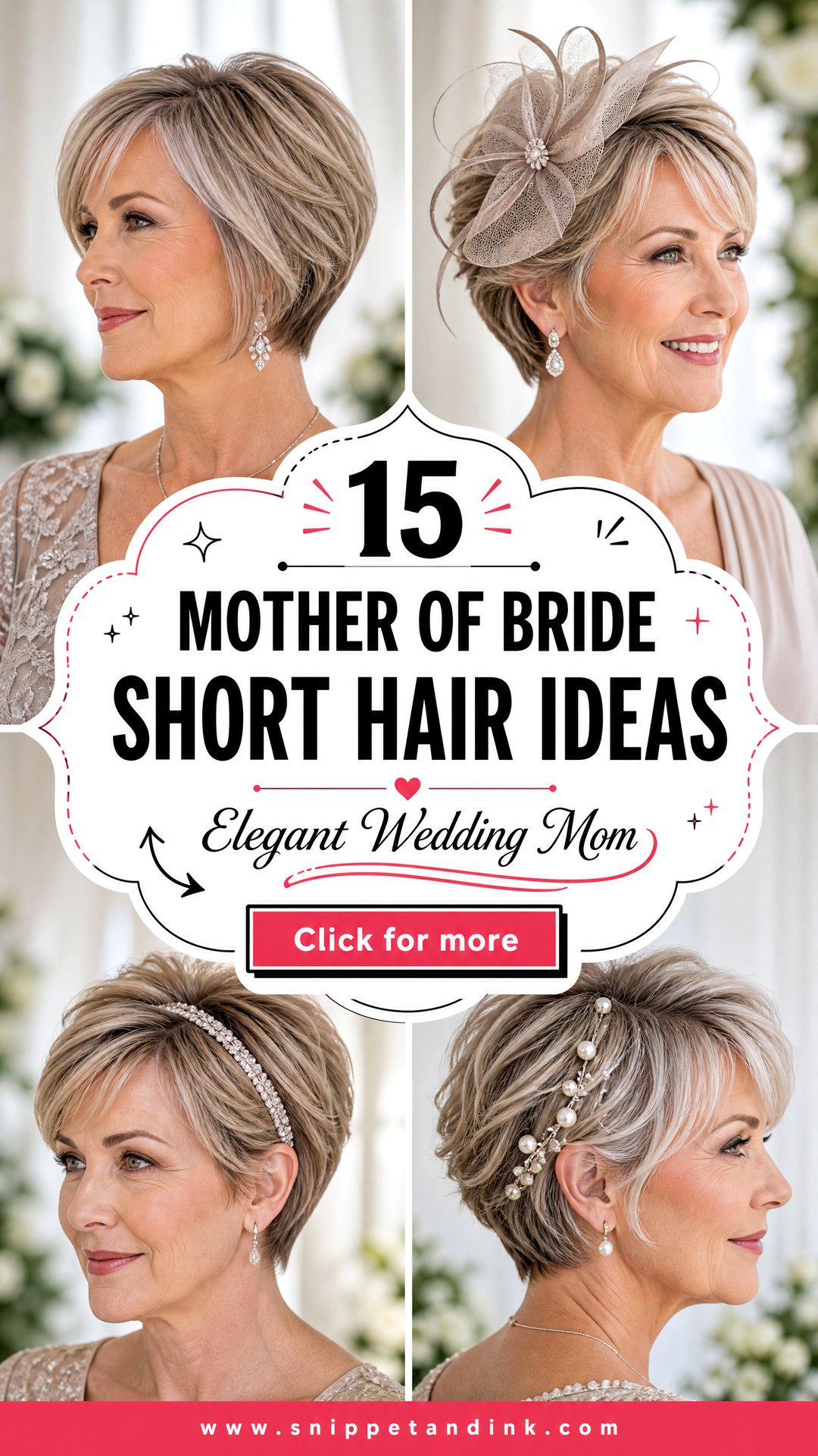 15 Mother of Bride Short Hair Ideas for Elegant Wedding Moms - 15 Mother of Bride Short Hair Ideas for Elegant Wedding Moms