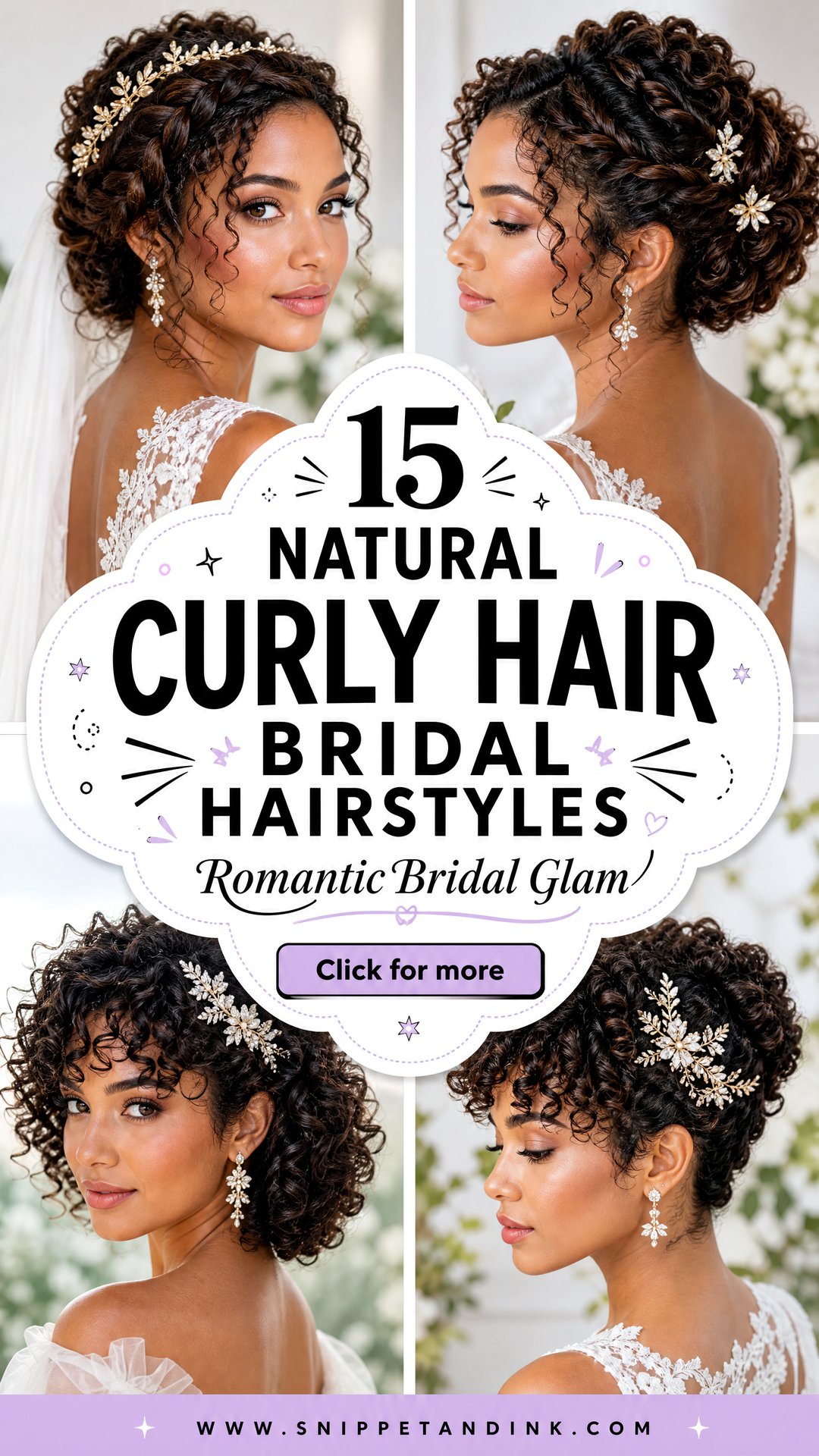 15 Natural Curly Hair Bridal Hairstyles for Romantic Glam - 15 Natural Curly Hair Bridal Hairstyles for Romantic Glam