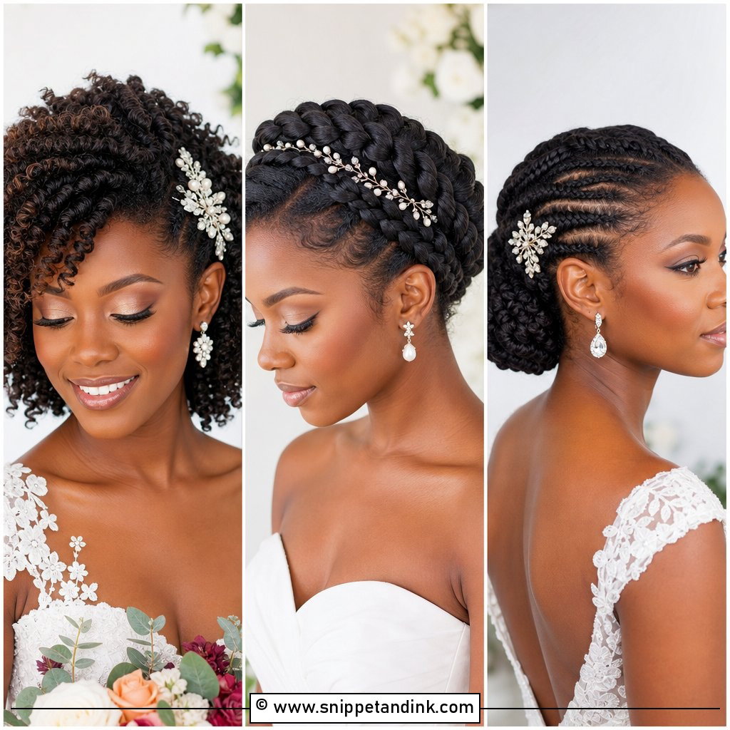 15 Natural Hair Bridal Styles for Elegant Wedding Day Glam