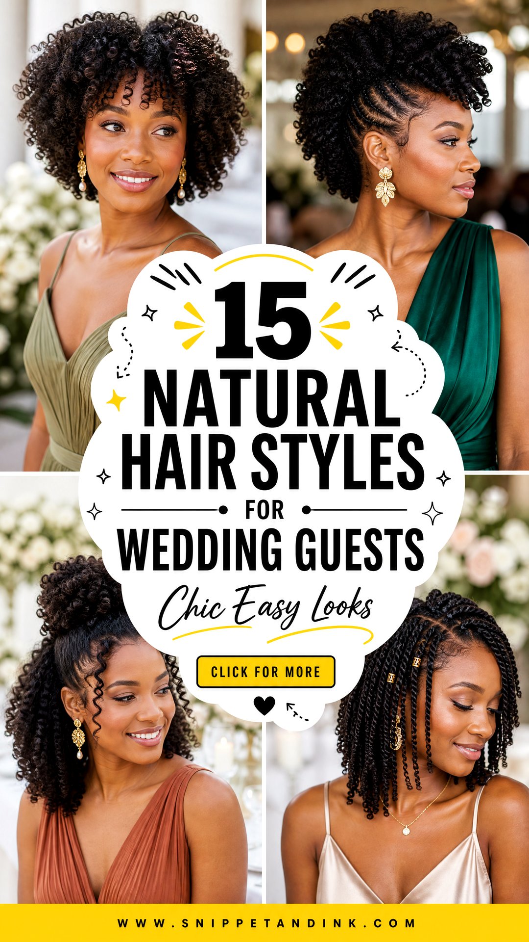 15 Natural Hair Styles for Wedding Guests Chic Easy Looks - 15 Natural Hair Styles for Wedding Guests: Chic Easy Looks