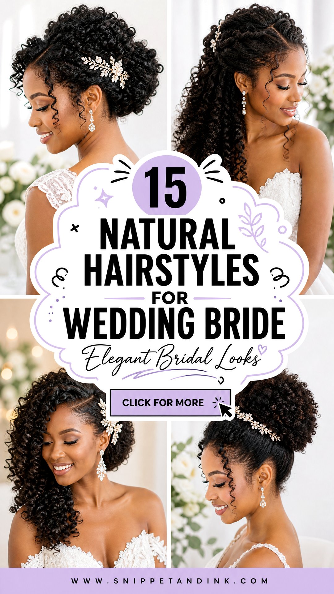 15 Natural Hairstyles for Wedding Bride Elegant Looks - 15 Natural Hairstyles for Wedding Bride: Elegant Looks