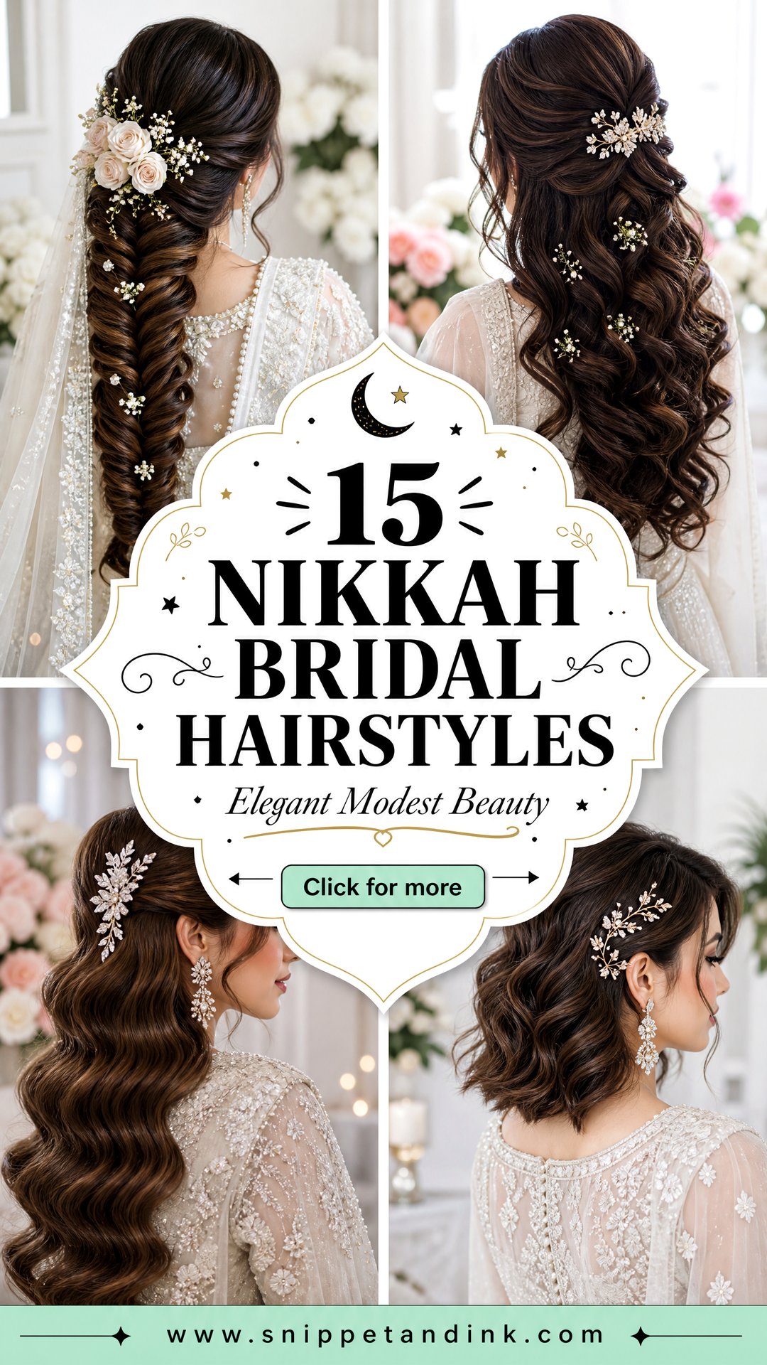 15 Nikkah Bridal Hairstyles for Elegant Modest Beauty - 15 Nikkah Bridal Hairstyles for Elegant Modest Beauty