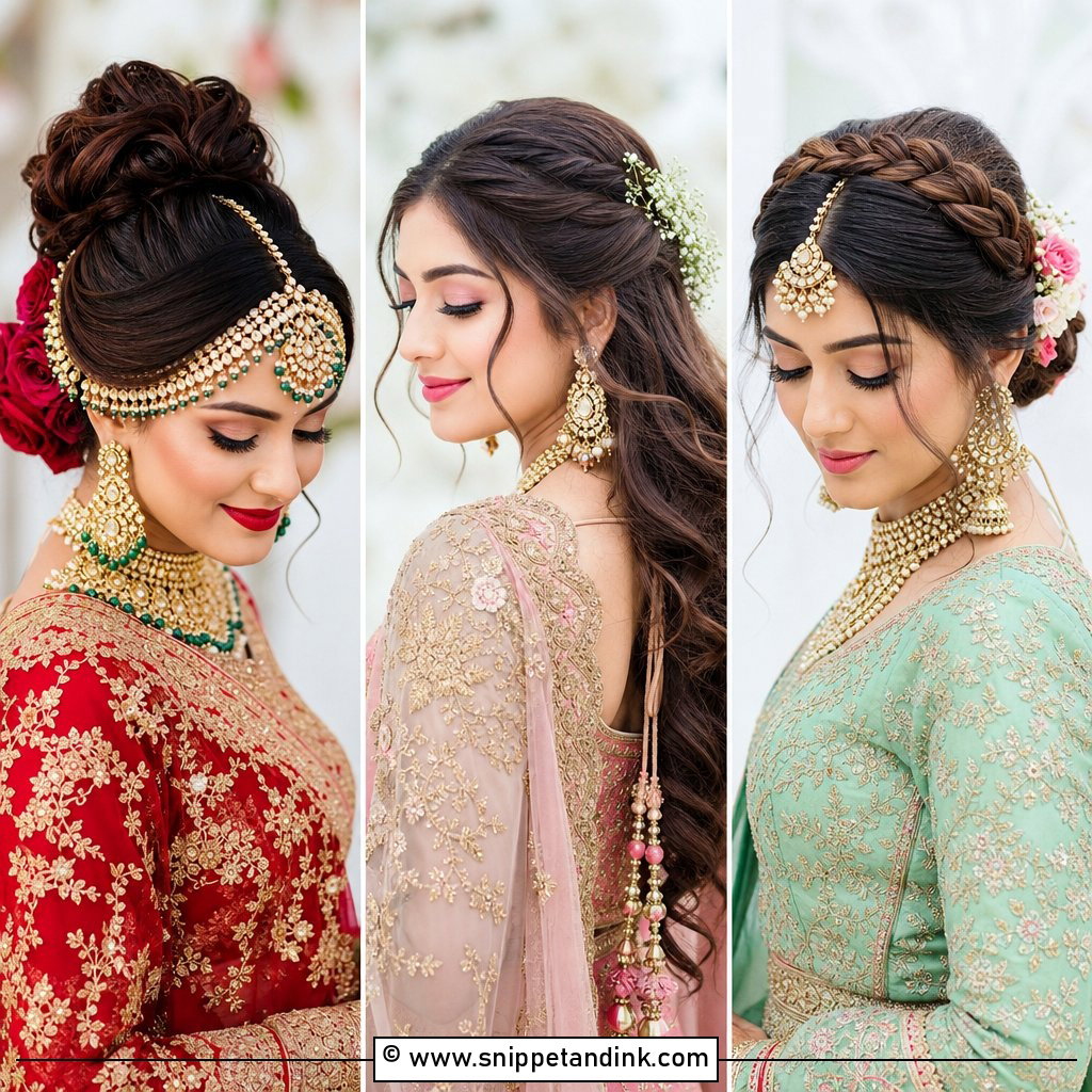 15 North Indian Bride Hairstyle Ideas for Royal Wedding Glam