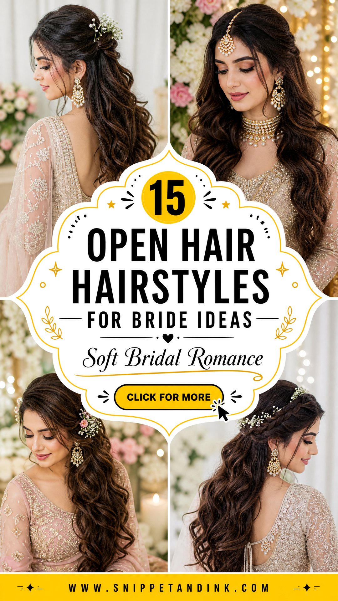 15 Open Hair Hairstyles for Bride Ideas With Soft Romance - 15 Open Hair Hairstyles for Bride Ideas With Soft Romance