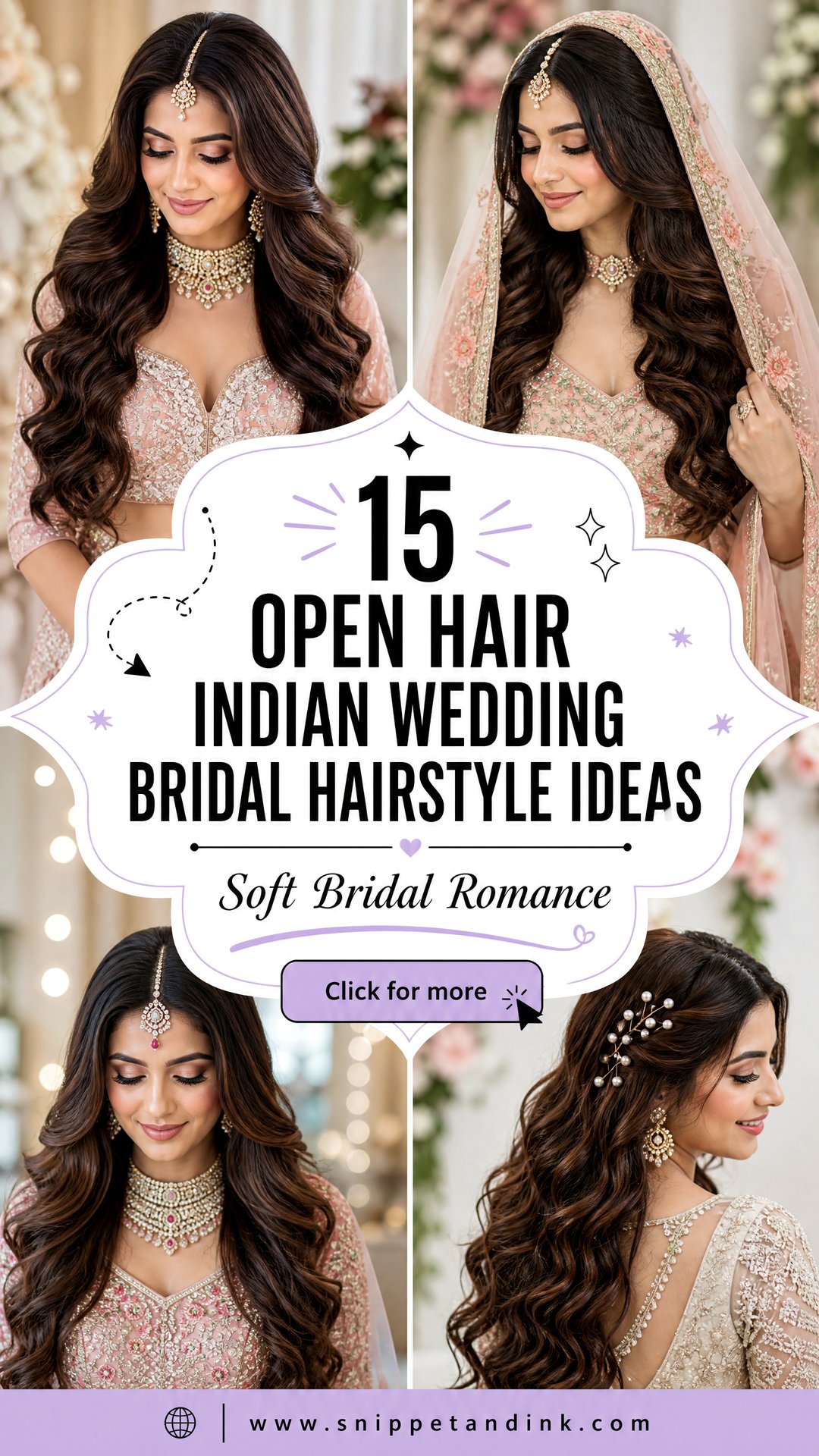 15 Open Hair Indian Wedding Bridal Hairstyle Ideas to Love - 15 Open Hair Indian Wedding Bridal Hairstyle Ideas to Love
