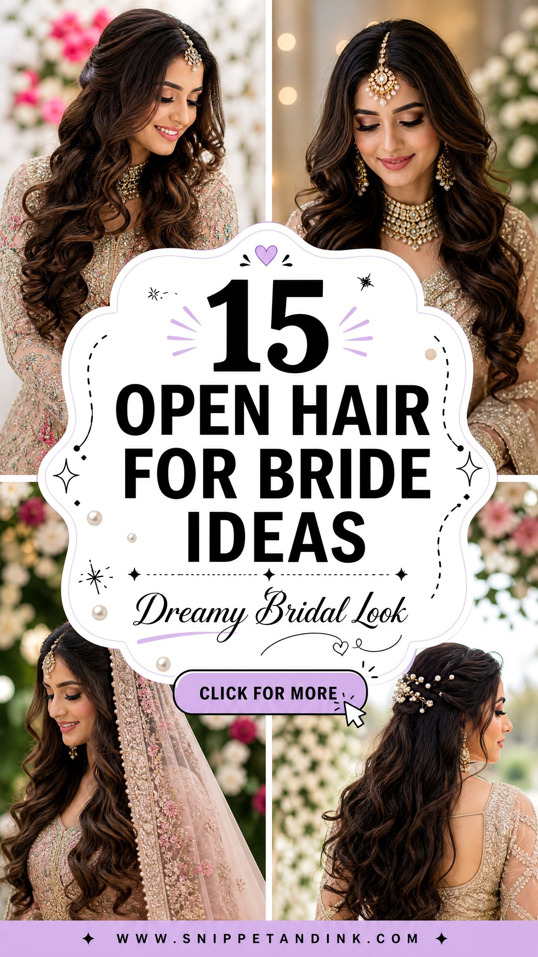 15 Open Hair for Bride Ideas to Create a Dreamy Look - 15 Open Hair for Bride Ideas to Create a Dreamy Look