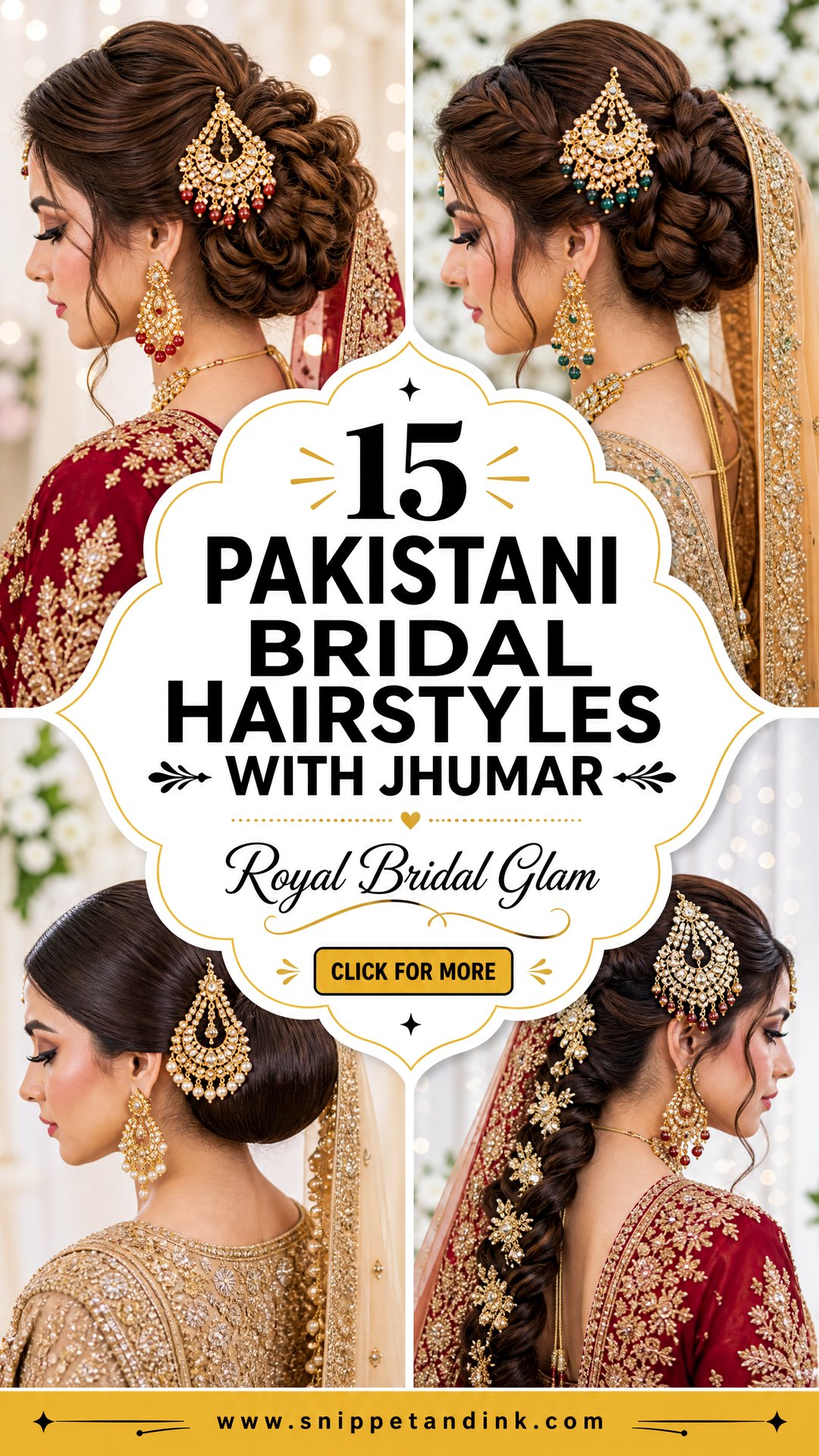 15 Pakistani Bridal Hairstyles With Jhumar for Royal Glam - 15 Pakistani Bridal Hairstyles With Jhumar for Royal Glam