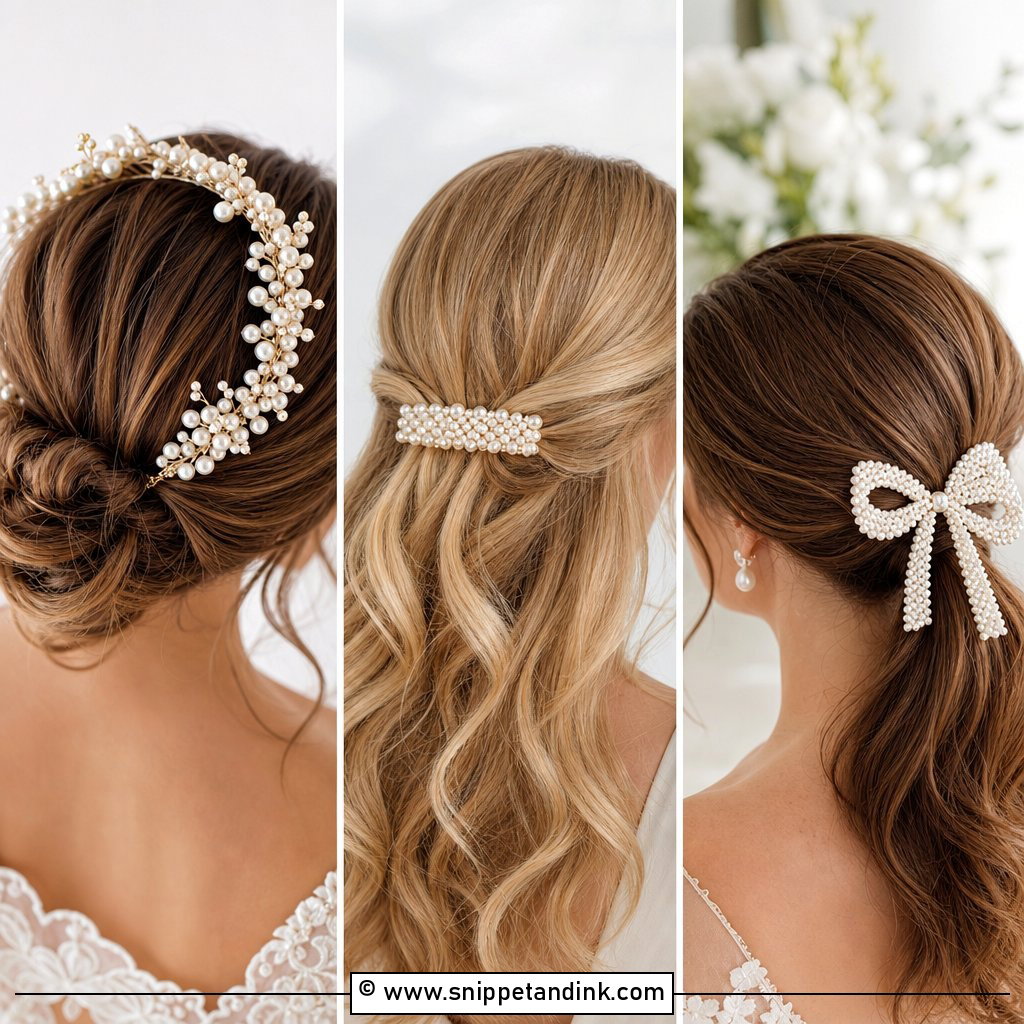 15 Pearl Bridal Hair Accessories for Soft Luxury Bridal Style