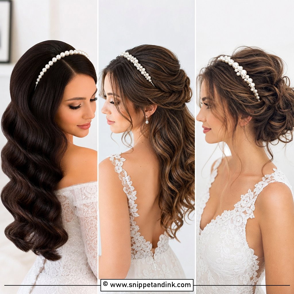 15 Pearl Headband Wedding Hair Ideas for Elegant Brides