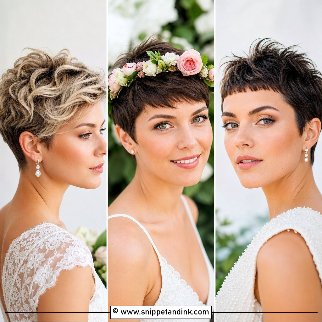 15 Pixie Hair Wedding Styles for Bold Beautiful Brides