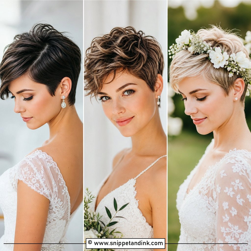 15 Pixie Hairstyles for Wedding Glam That Feels Effortless