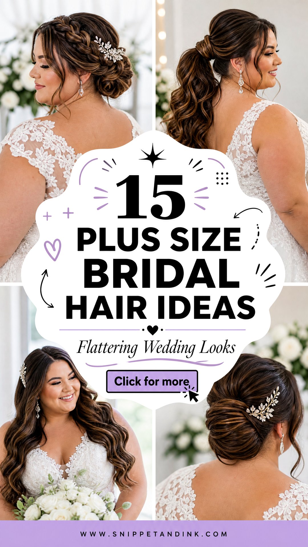 15 Plus Size Bridal Hair Ideas for Flattering Wedding Looks - 15 Plus Size Bridal Hair Ideas for Flattering Wedding Looks