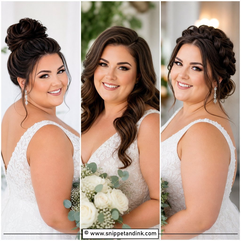 15 Plus Size Wedding Hairstyles for Confident Bridal Glam