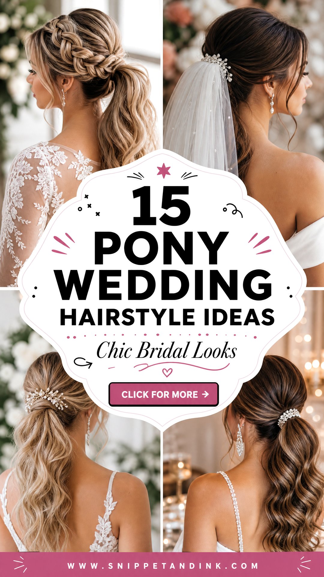 15 Pony Wedding Hairstyle Ideas for Chic Brides and Guests - 15 Pony Wedding Hairstyle Ideas for Chic Brides and Guests