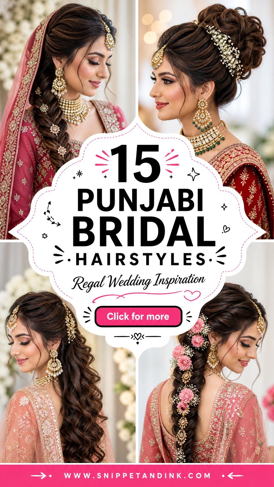 15 Punjabi Bridal Hairstyles for Regal Wedding Inspiration - 15 Punjabi Bridal Hairstyles for Regal Wedding Inspiration