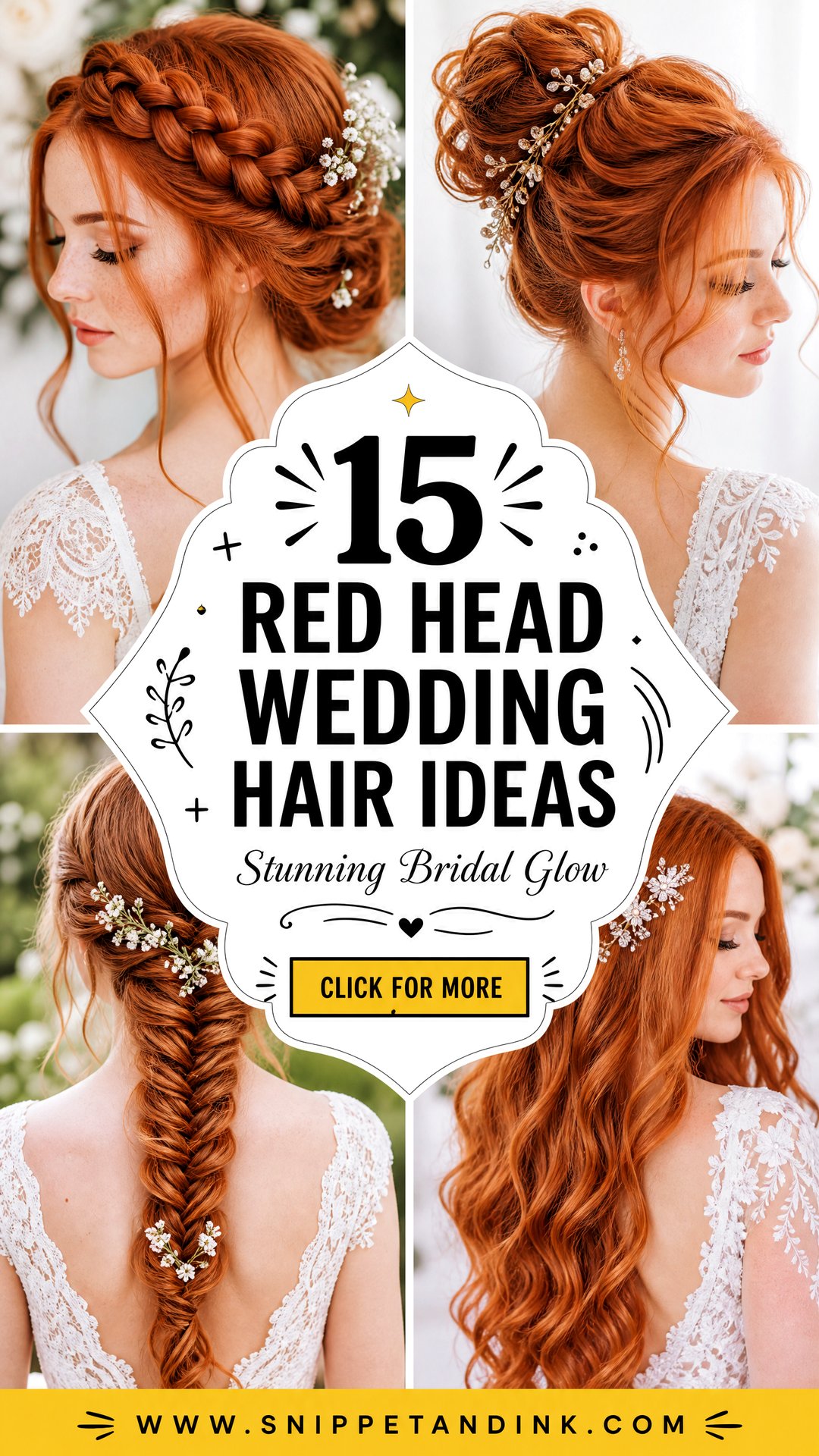 15 Red Head Wedding Hair Ideas for a Stunning Bridal Glow - 15 Red Head Wedding Hair Ideas for a Stunning Bridal Glow