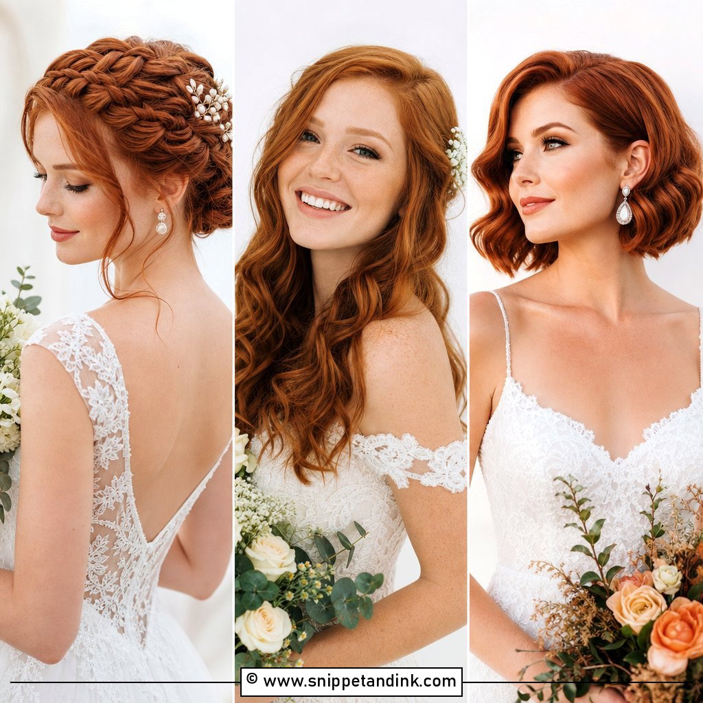 15 Redhead Bride Hairstyles That Highlight Fiery Beauty
