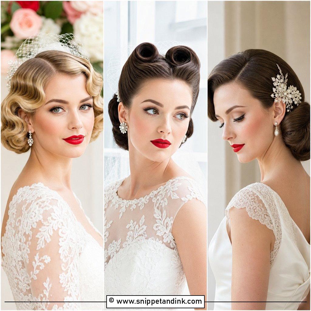 15 Retro Bride Hairstyles for Classic Vintage Wedding Glam