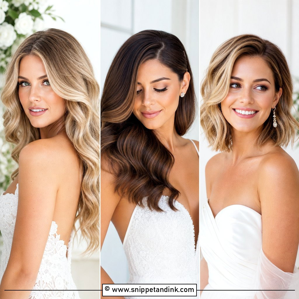 15 Romantic Waves Wedding Hair Ideas for Soft Bridal Glam