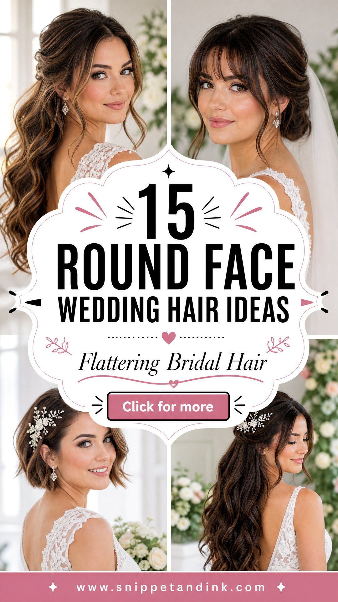15 Round Face Wedding Hair Ideas That Flatter Every Bride - 15 Round Face Wedding Hair Ideas That Flatter Every Bride