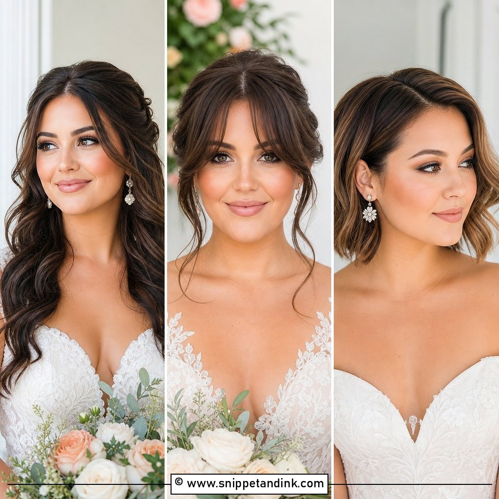 15 Round Face Wedding Hair Ideas That Flatter Every Bride